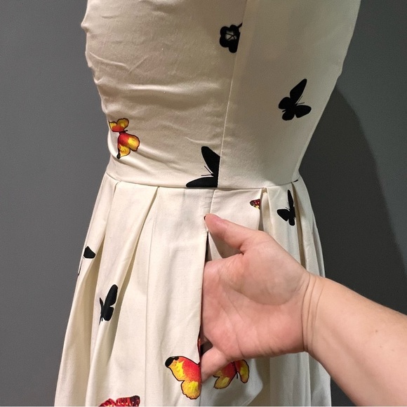 NWT Belle Poque Boutique Beautiful A-Line Dress in Colorful Butterfly Print Sz S - Picture 12 of 16